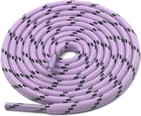 GRAH SANGRAH® 3 Pair (1 Pair Per Single Color) Shoelaces for Hiking Shoes, Walking Sneakers, Climbing, Work Boot, Running, Casual, Sport Shoes (SL-211-217-218) - 120 cm, Purple Black-Red Black-Light Grey Black